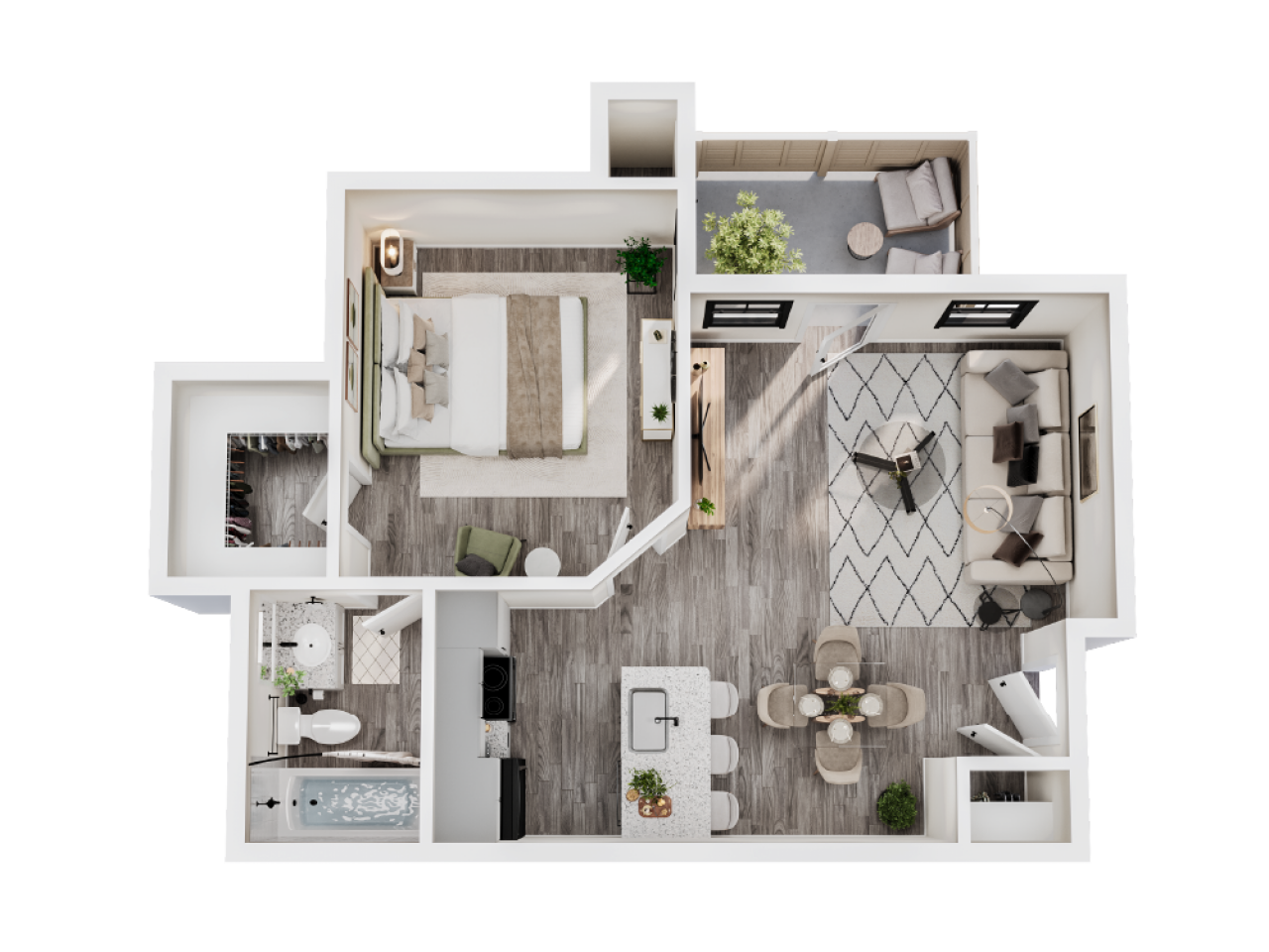 Ashwood park one bedroom floor plan